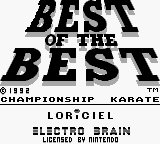 Best of the Best - Championship Karate (USA) Title Screen